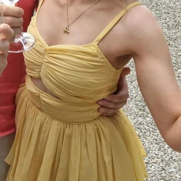 Anaya with love Marigold (Yellow) Tiered Maxi Dress Size 6 (NWT) - Picture 6 of 11